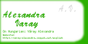 alexandra varay business card